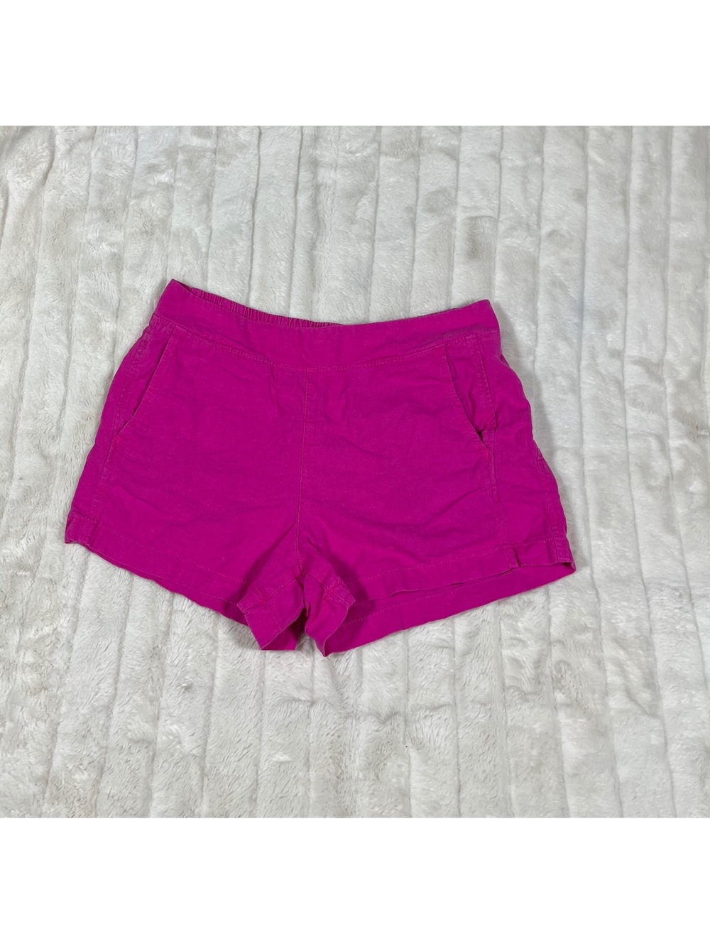 GAP Women's M Dark Pink Linen Pull On Casual Fall Preppy City Travel Shorts